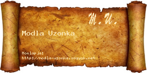 Modla Uzonka névjegykártya